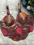 Brown Spaghetti Heavy Position Print SleevesLess Blouse 