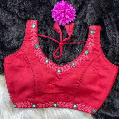 Readymade Heavy Milan Silk SleevesLess Blouse 