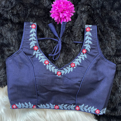 Readymade Heavy Milan Silk SleevesLess Blouse 
