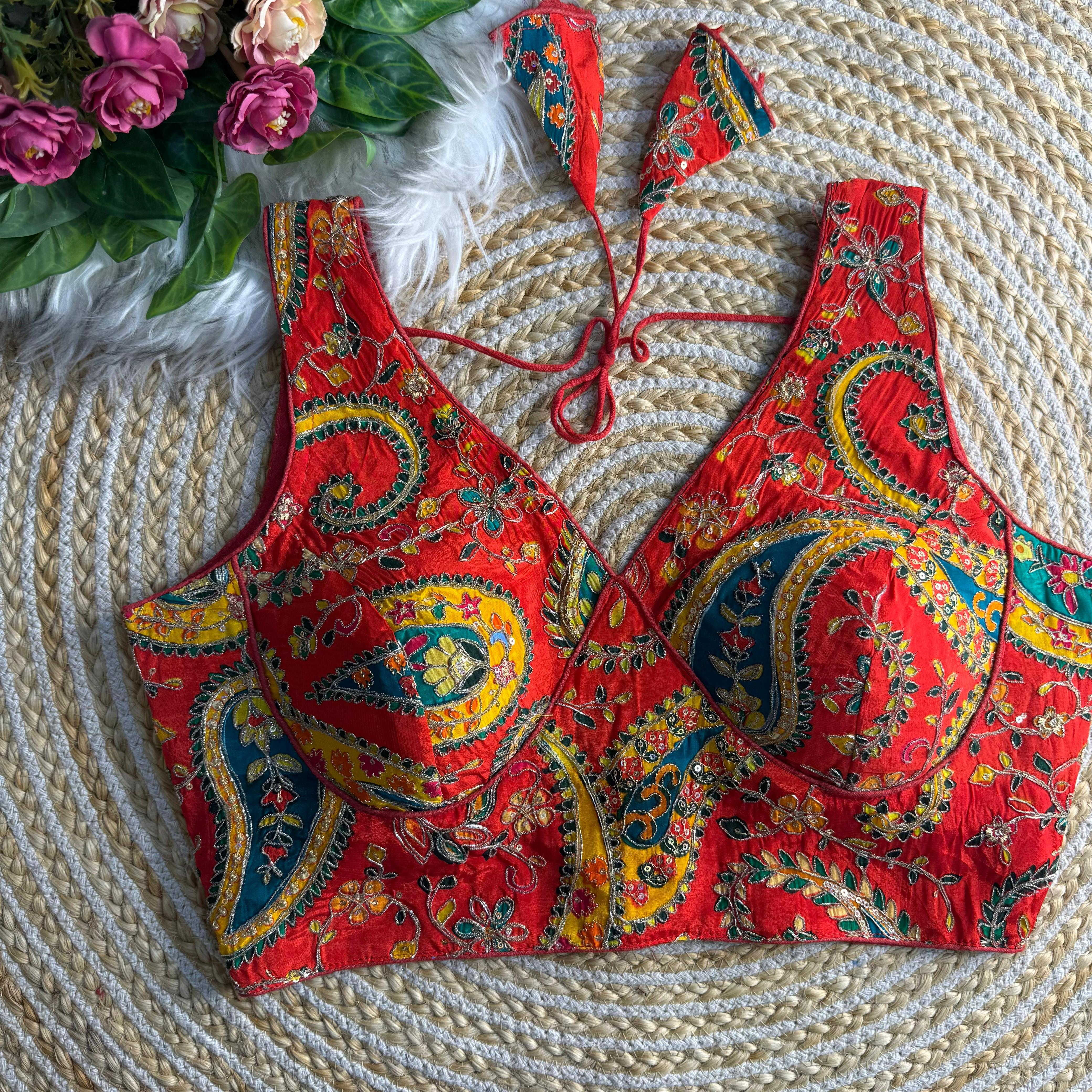 Readymade Pure Soft Crape Silk Sabyasachi Blouse