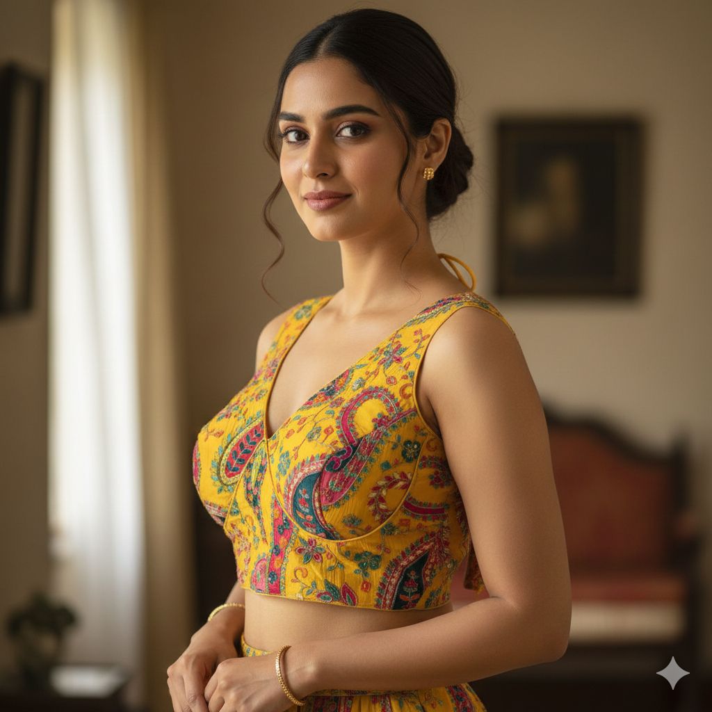 Readymade Pure Soft Crape Silk Sabyasachi Blouse