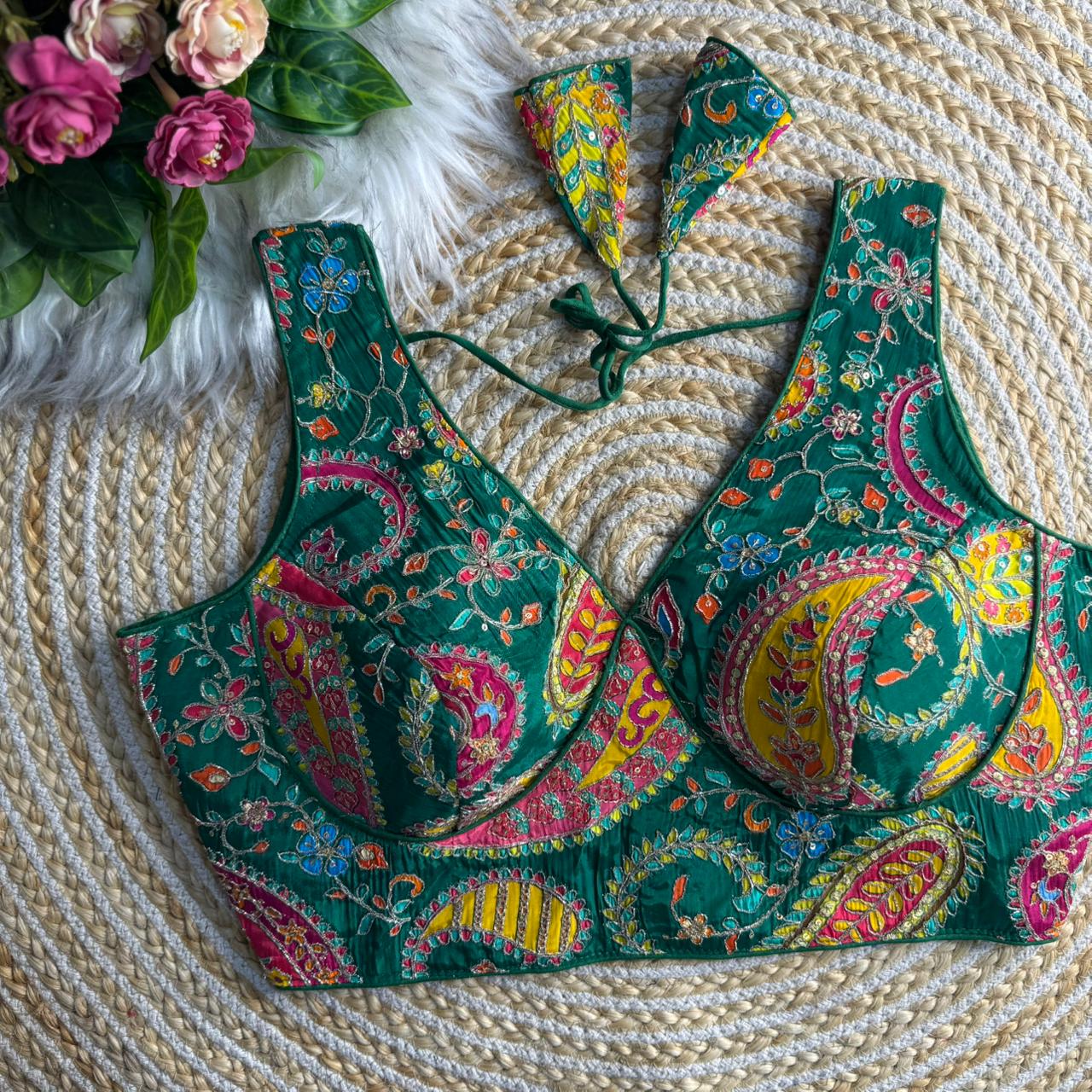 Readymade Pure Soft Crape Silk Sabyasachi Blouse