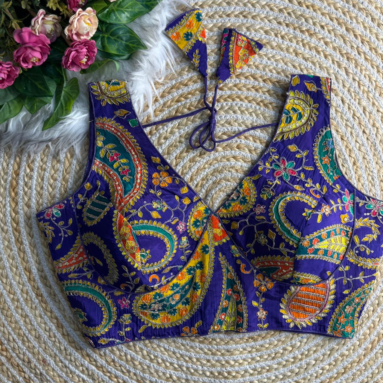 Readymade Pure Soft Crape Silk Sabyasachi Blouse