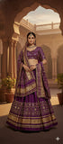 Purple Pure Modal Gajji Silk Rajsthani Lehenga Choli 