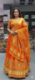 Orange Pure Modal Gajji Silk Rajsthani Lehenga Choli 