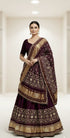 Wine Pure Modal Gajji Silk Rajsthani Lehenga Choli 