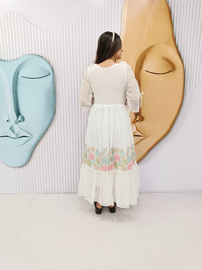 White Pure Soft Cotton Kurti Plazo 