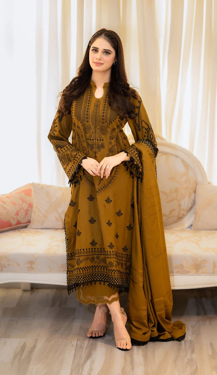 Brown Pure Soft Muslin Cotton Kurti Pent 