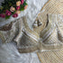 Readymade Pure Soft Roman Silk Heavy Gold Jari Work Bridal Blouse 