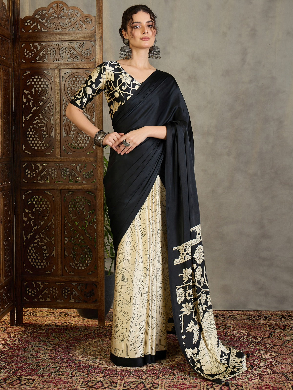 Black Pure Soft Handloom Weaving Silk Saree 
