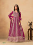 Rani Pure Soft Faux Georgette Heavy Embroidery Work Long Anarkali Gown 