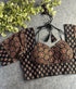 Readymade Pure Soft Cotton Ajarkh Print Halter Neck Blouse 