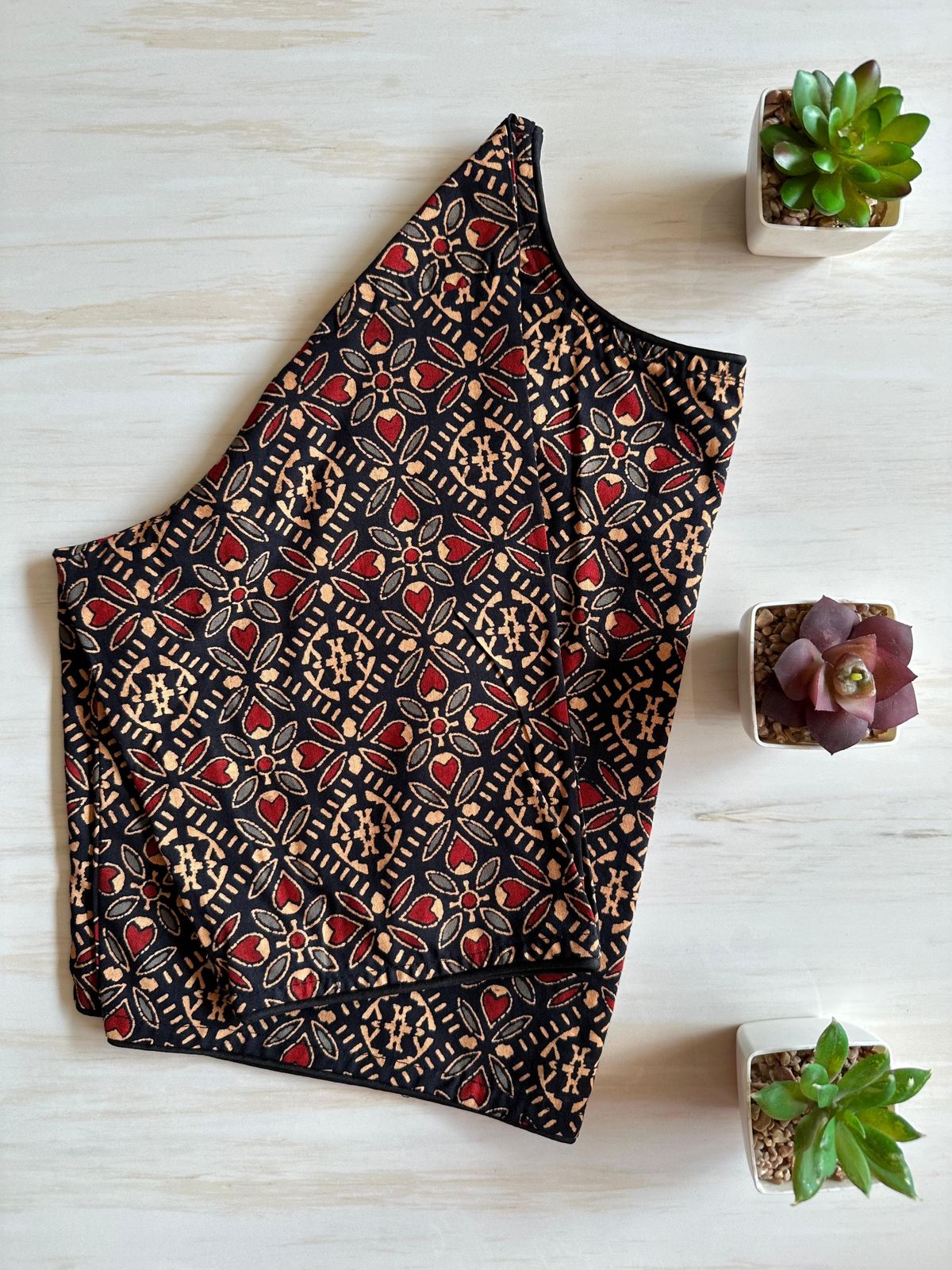 Readymade Pure Soft Cotton Ajarkh Print Handblock Blouse