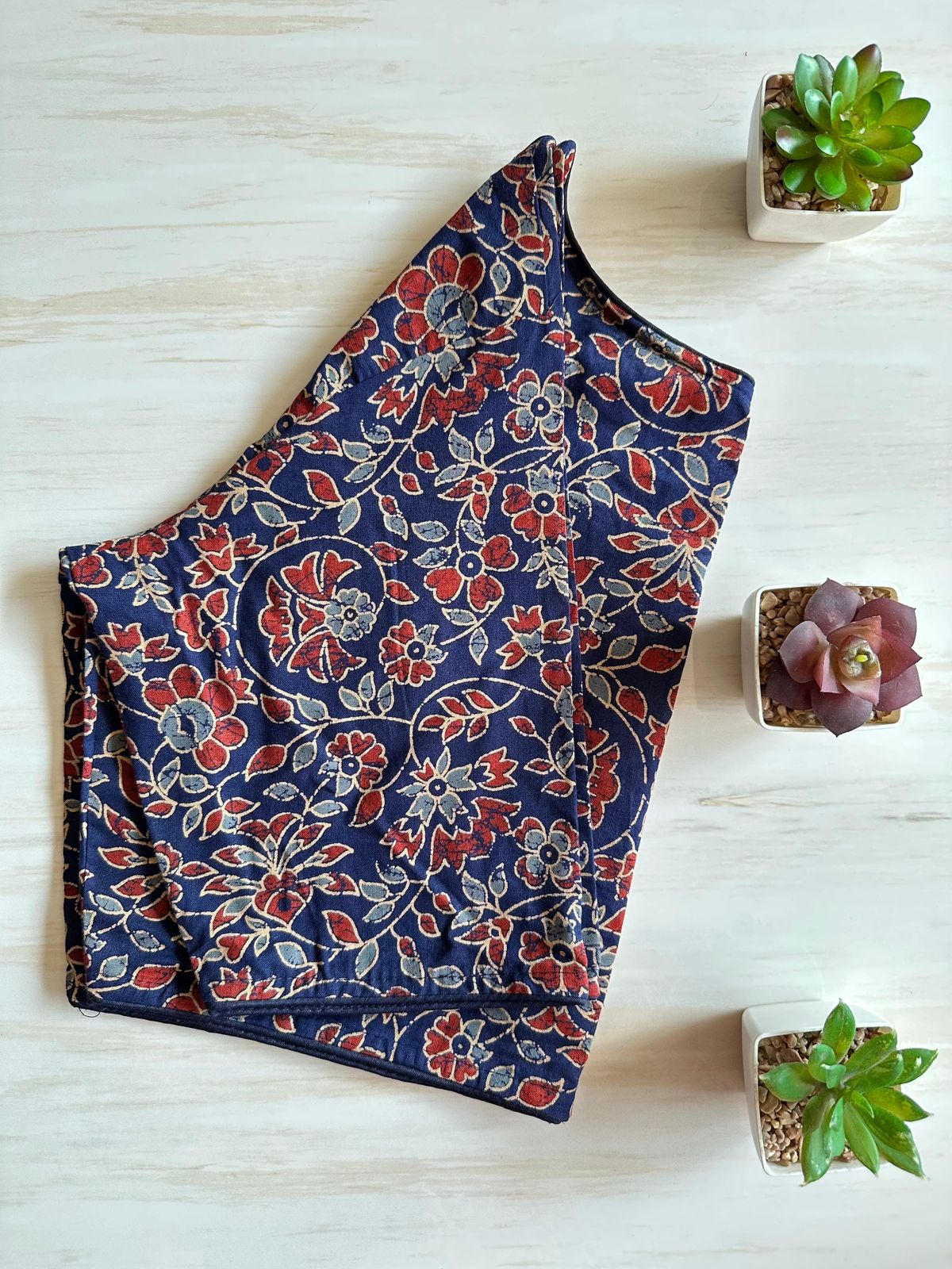 Readymade Pure Soft Cotton Ajarkh Print Handblock Blouse