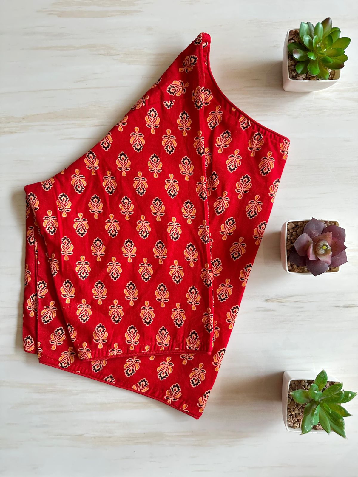 Readymade Pure Soft Cotton Ajarkh Print Handblock Blouse 