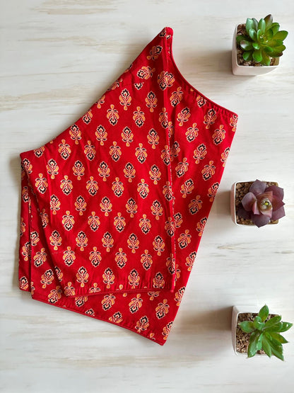 Readymade Pure Soft Cotton Ajarkh Print Handblock Blouse 