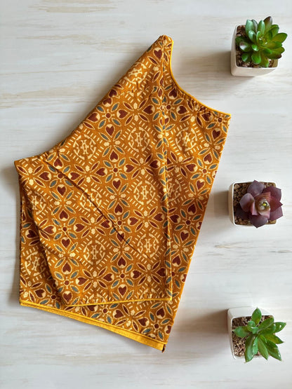 Readymade Pure Soft Cotton Ajarkh Print Handblock Blouse 