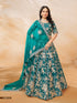 Rama Pure Soft Art Silk Heavy Embroidery Work Bridal Lehenga 