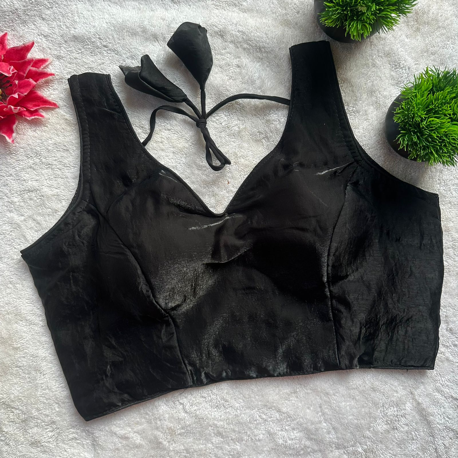 Readymade Pure Fendy Satin Weaving Zari Sabyasachi Style Blous ##color## Ajrakh Cotton Blouse with premium fabric and embroidery