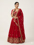 Red Pure Soft Rangoli Silk Sabyasachi Style Heavy Beads Work Lehenga Choli 