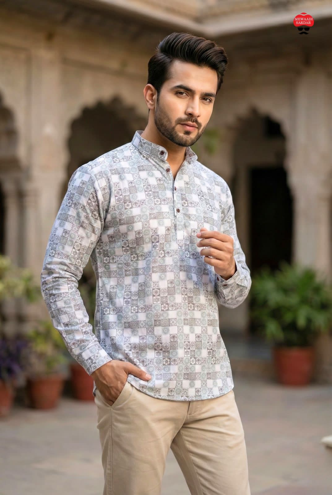 Readymade Pure Soft Linen Casual Wear Men's Short Kurta