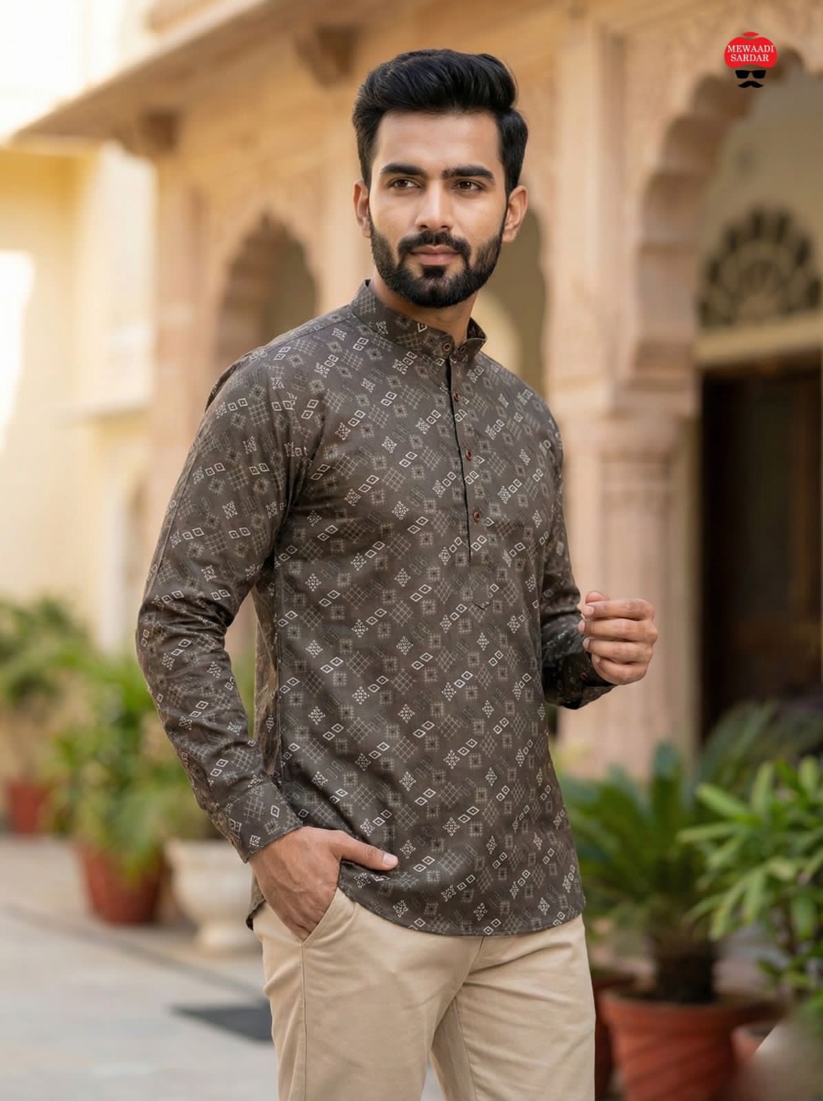 Readymade Pure Soft Linen Casual Wear Men's Short Kurta
