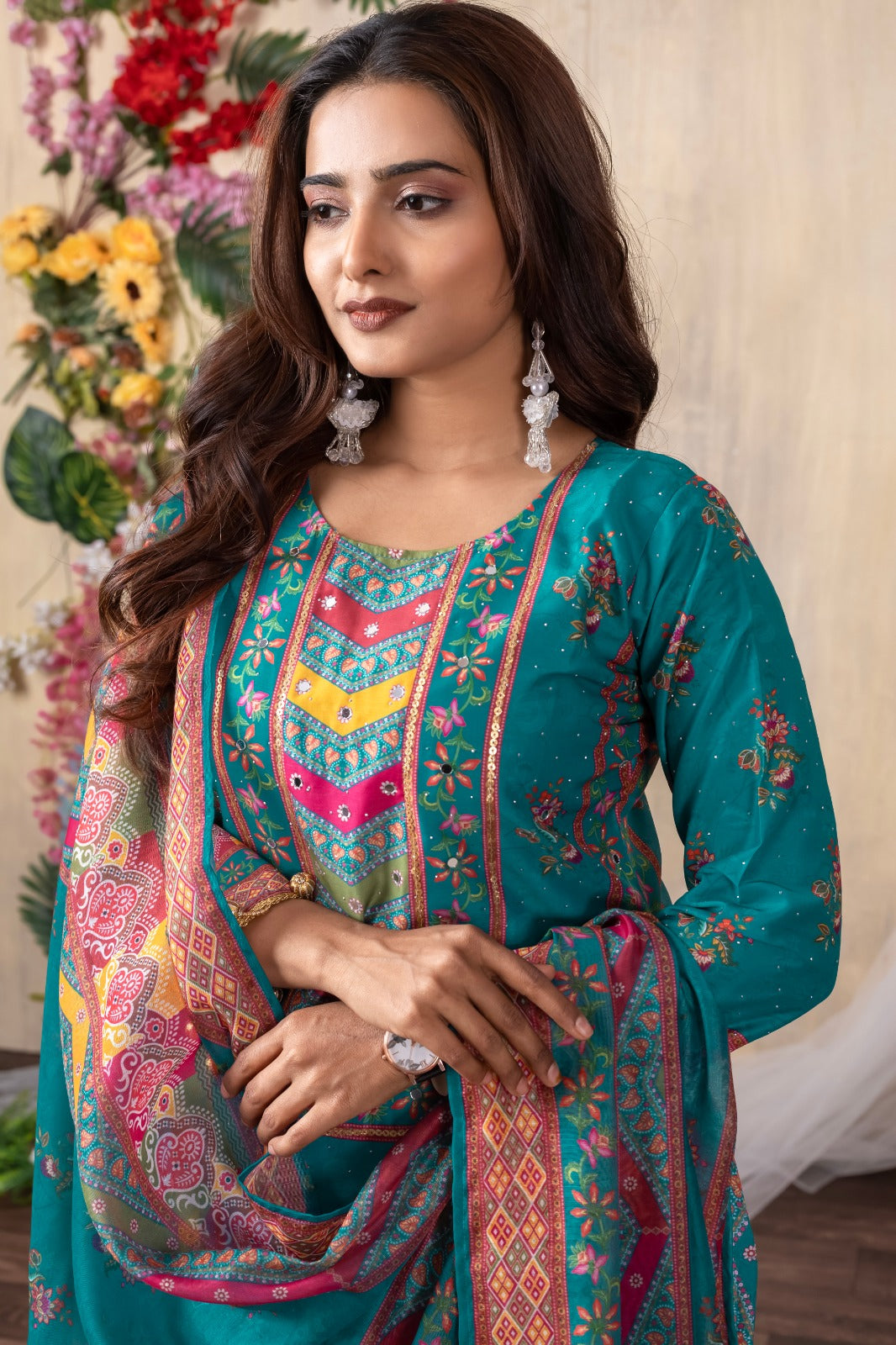 Rama Pure Soft Cotton Print Real Mirror Salwar Suit