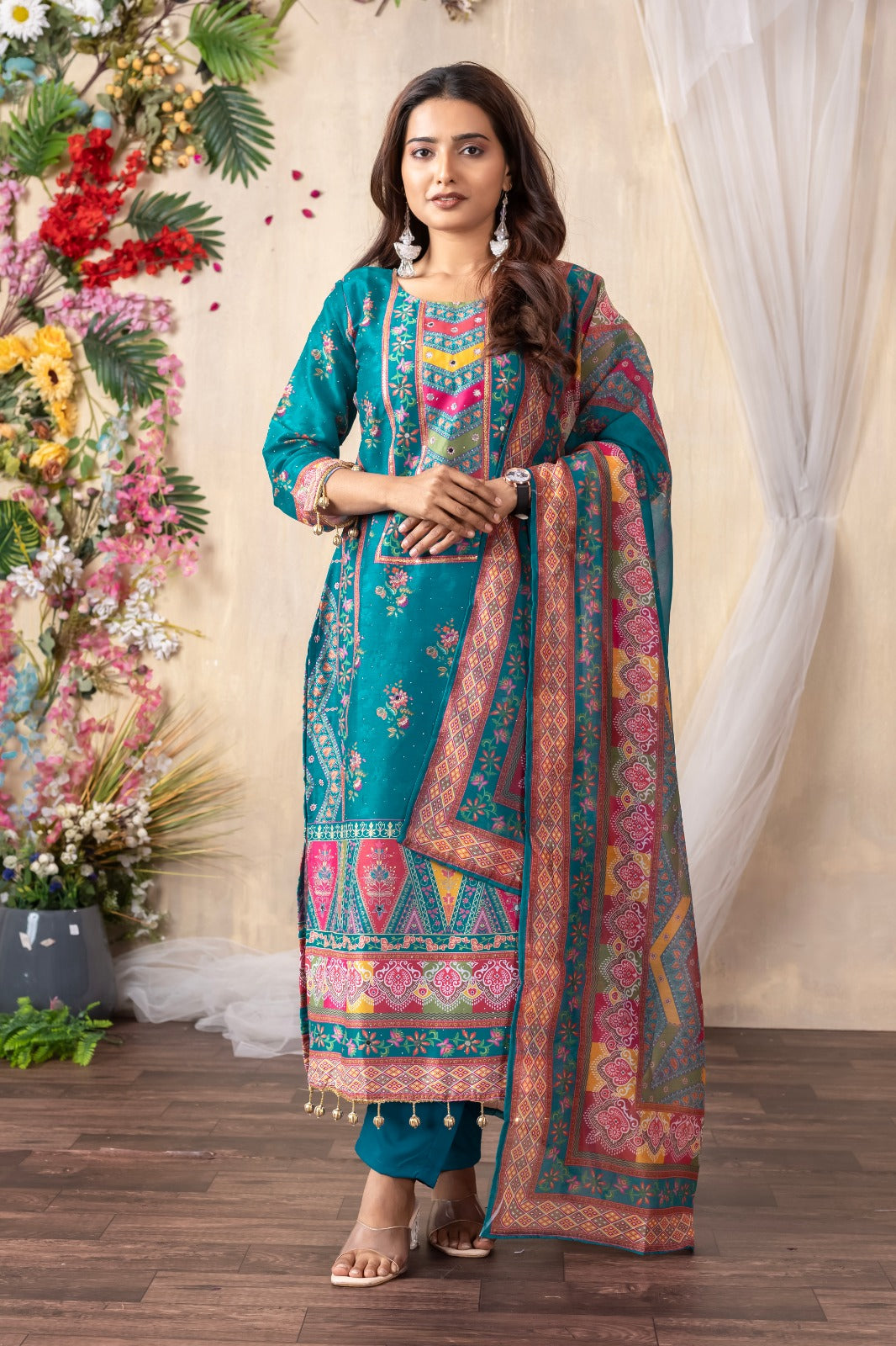 Rama Pure Soft Cotton Print Real Mirror Salwar Suit 