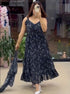 Black Pure Soft Georgette Floral Print Work Gown 