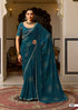 Rama Pure Georgette Chiffon Bandhani Print Saree 