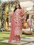 Rust Pure Soft Faux Georgette Heavy Embroidery Work Long Anarkali Gown 