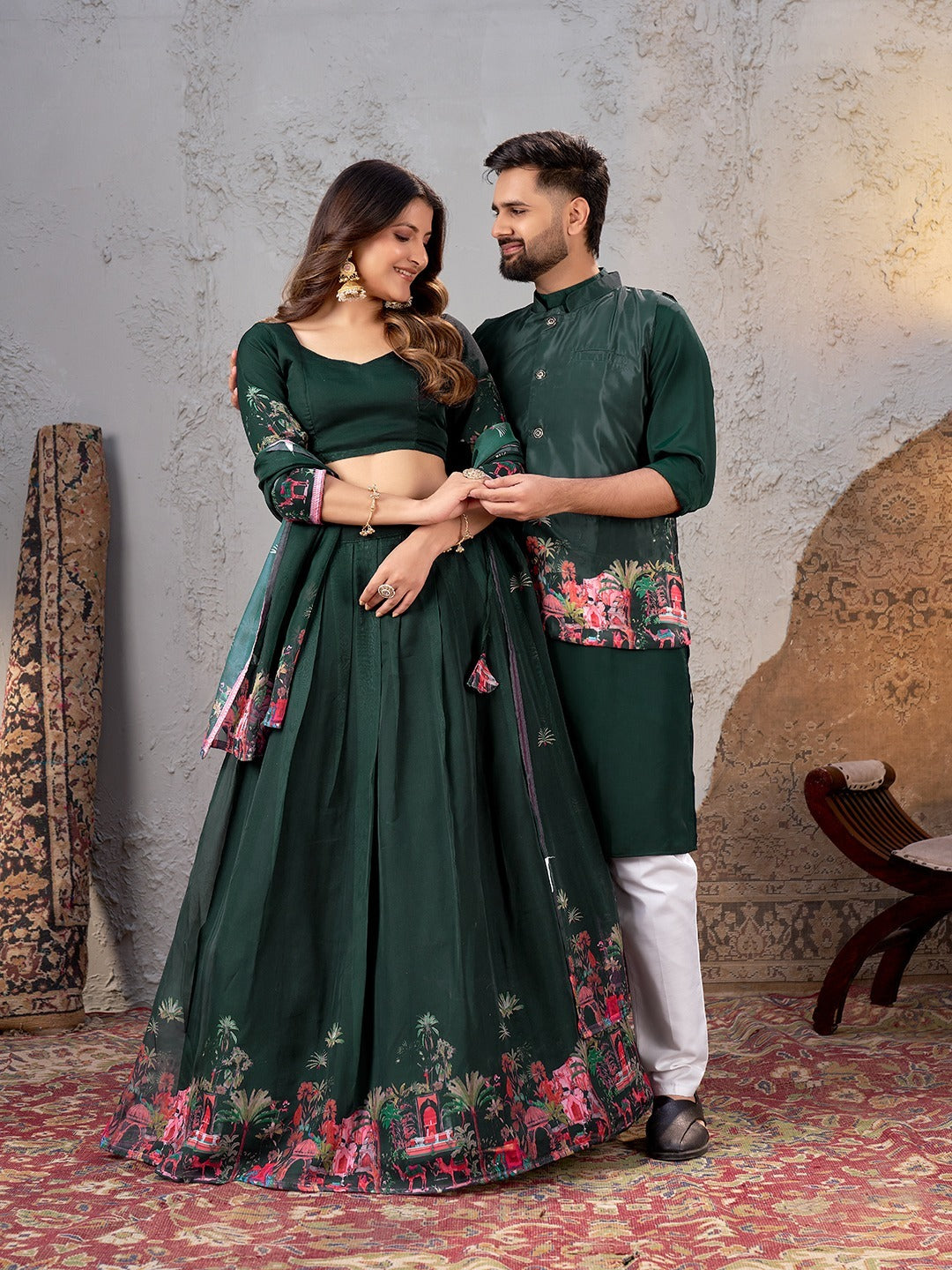 Couple Dress L-40 / Teal