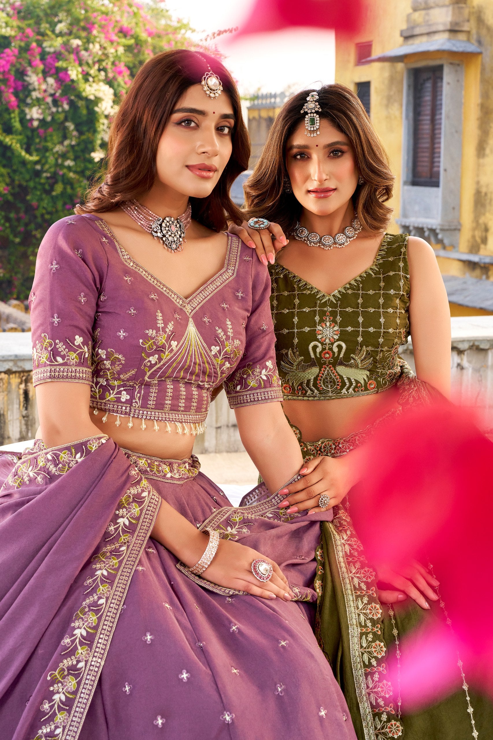 Lavender Color Chocolate Crush Chaniya Choli ##color## Sequins Lehenga with premium fabric and embroidery