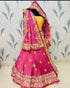 Pink Pure Georgette Lahriya Gulati Print Rajsthani Lehenga Choli 