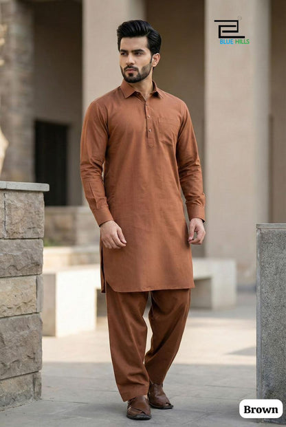 Readymade Premium Cotton Pathani Kurta Pajama 