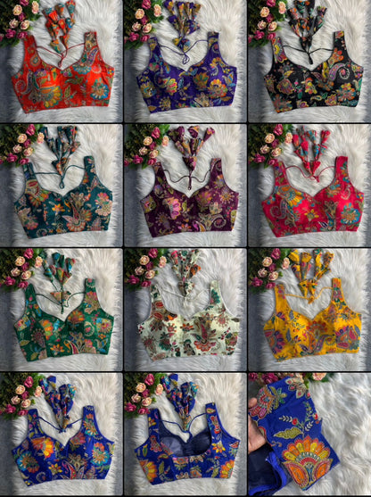 Readymade Pure Soft Crape Silk Heavy Position Work Blouse 