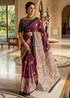 Maroon Pure Soft Mulmul Cotton Jaipuri Ikat with Kalamkari Printed Cotton Saree 