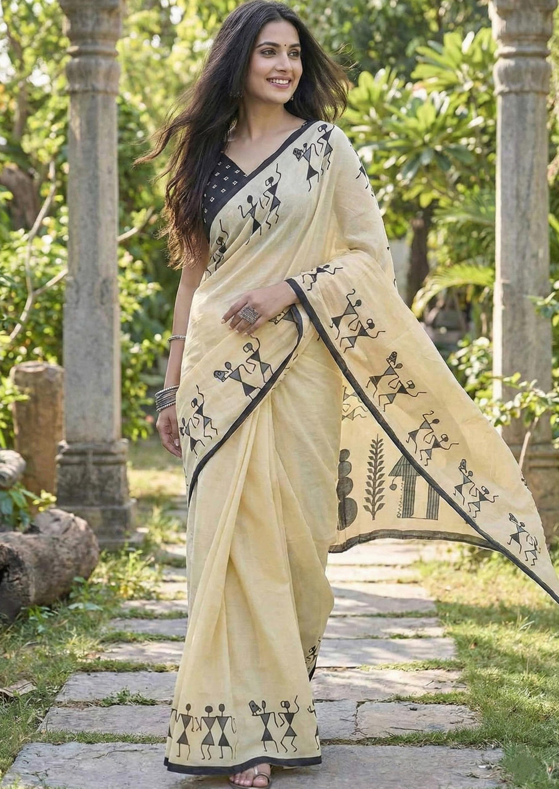 Yellow Pure Soft Mulmul Cotton Summer Special Cotton Saree 