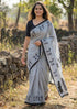 Blue Pure Soft Mulmul Cotton Summer Special Cotton Saree 