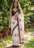 White Pure Soft Mulmul Cotton Summer Special Cotton Saree 