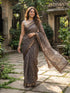 Brown Pure Soft Mulmul Cotton Bagru Bandhani Print Cotton Saree 