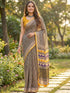 Yellow Pure Soft Mulmul Cotton Bagru Block Print Cotton Saree 