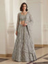 Grey Pure Soft Heavy Net Sequins Embroidery Work Bridal Lehenga Choli 