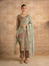 Brown Pure Soft Shimmer Silk Chudidar Suit 