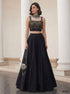 Black Pure Soft Silk Jaquard Readymade Lehenga Choli 
