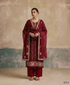 Magenta Pure Soft Georgette Multi Thread Embroidery Work Chudidar Suit 