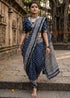 Green Pure Soft Maslin Cotton Bagru Block Print Cotton Saree 