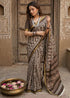 Brown Pure Soft Maslin Cotton Bagru Block Print Cotton Saree 
