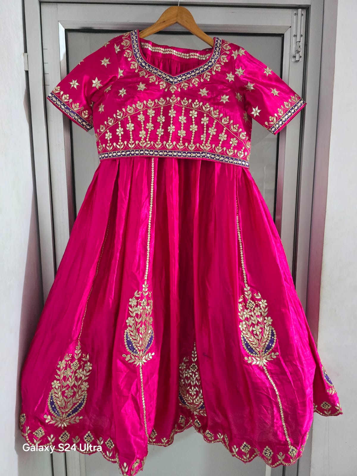 Pink Pure Georgette Gotta Patti Work Rajsthani Chaniya Choli 