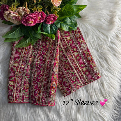 Readymade Pure Soft Crape Silk Heavy Position Work Blouse 